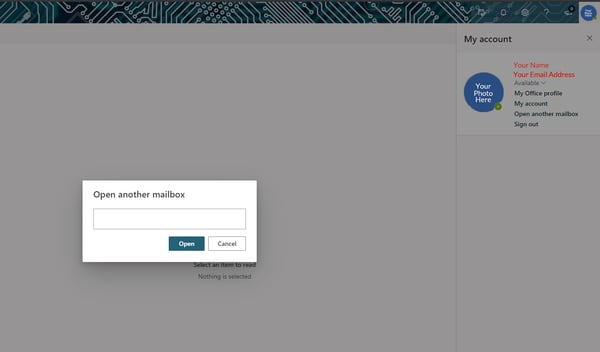 MS Open another mailbox for webmail