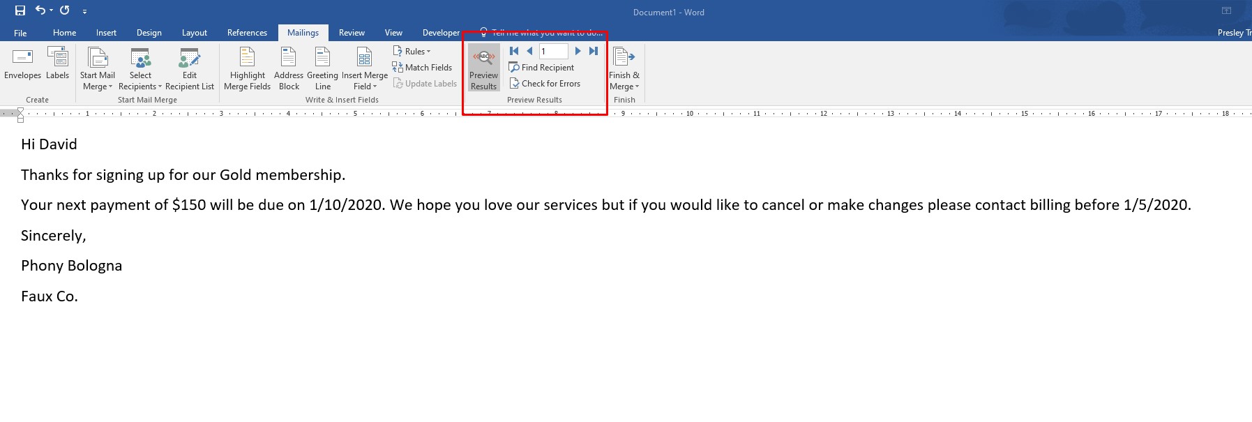 mail merge to send mass emails