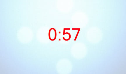 Snapshot of a full screen countdown timer.