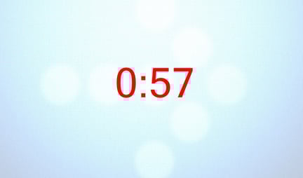 Snapshot of a full screen countdown timer.
