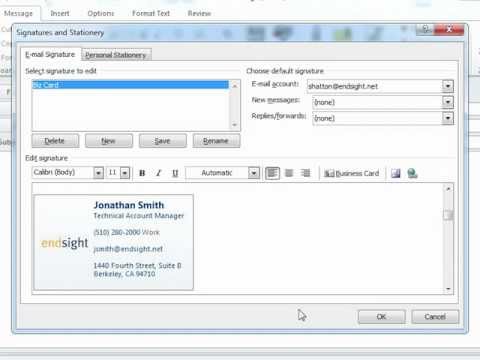 Creating Outlook Signatures